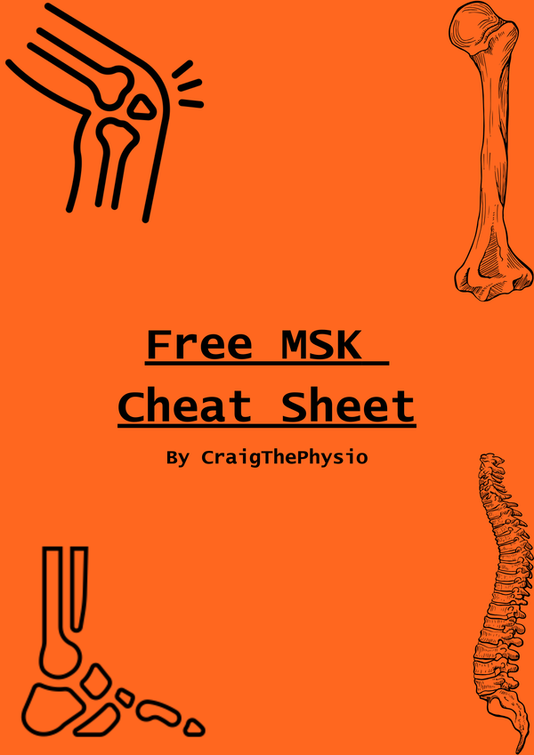 Free MSK Cheat Sheet – CraigThePhysio